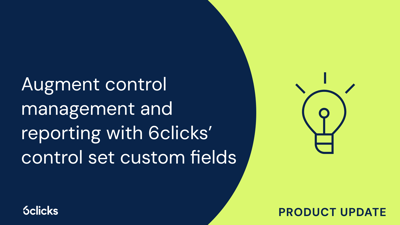  Augment control management and reporting with 6clicks’ control set custom fields  