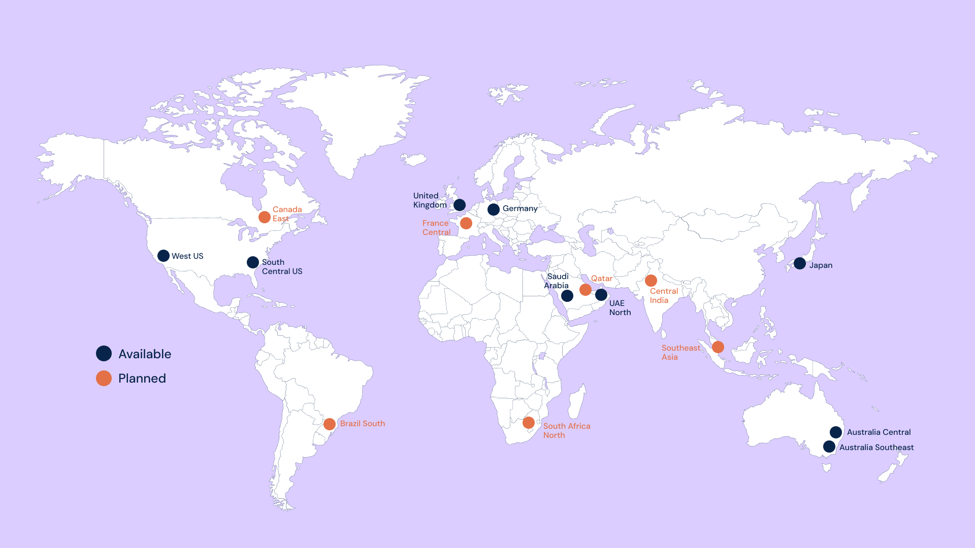 6clicks Datacenters - World map