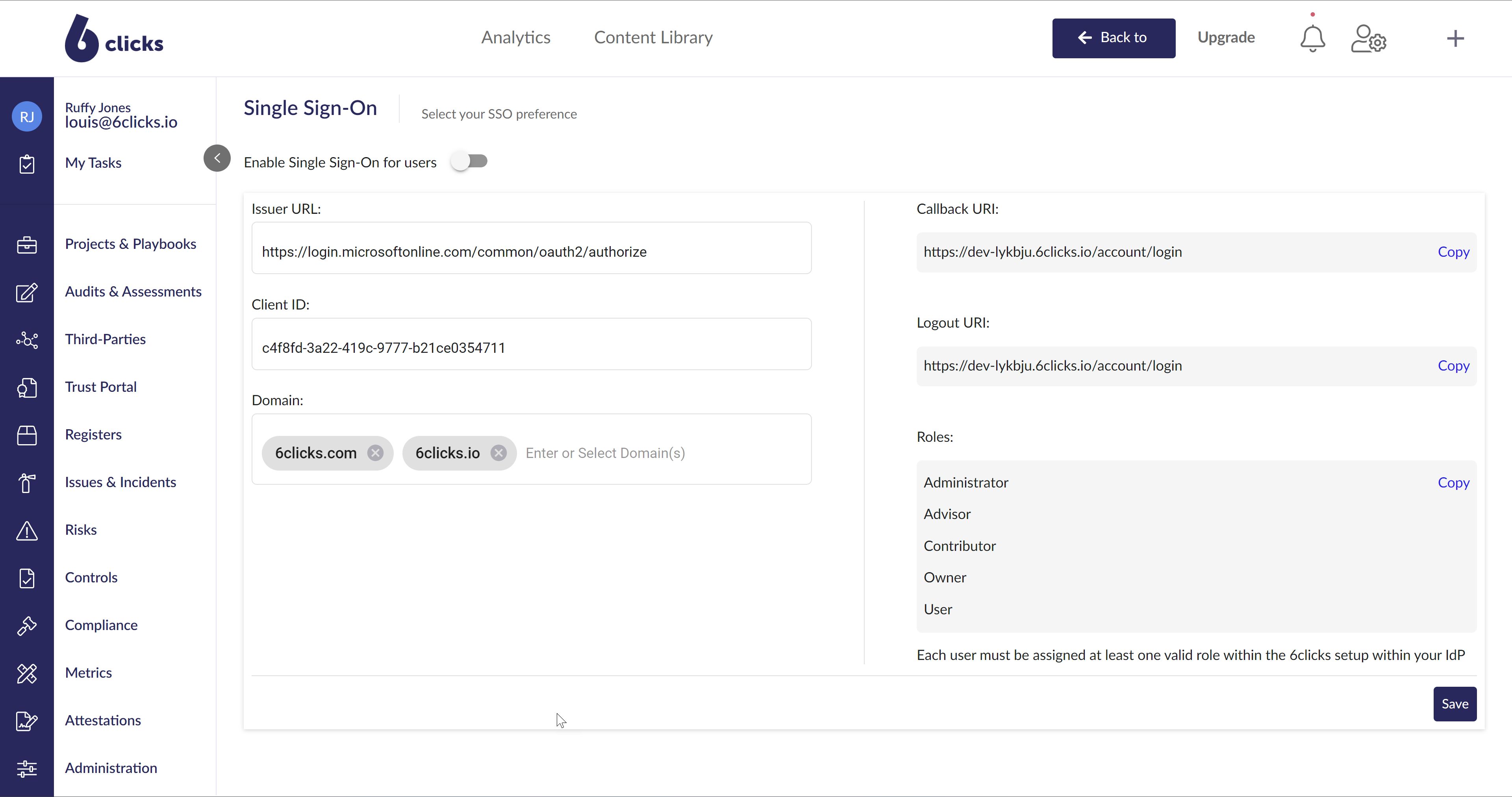 Updates to 6clicks SSO: enhanced provisioning, streamlined access, and more!